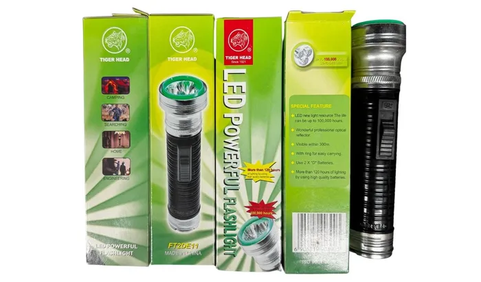 LANTERNA TIGRE LED PRETO FT2DE11