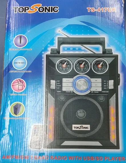 RADIO TOPSONIC C/USB/MICROF/CR/RECARR TS-417UR