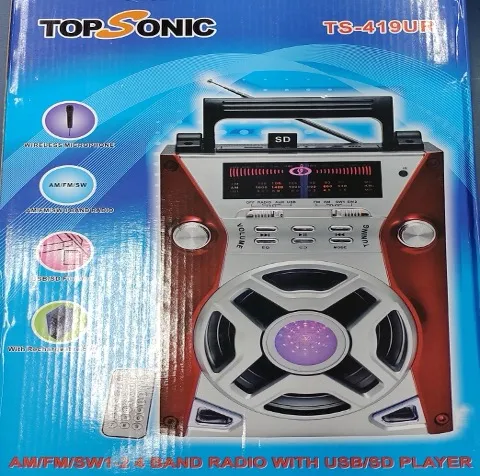 RADIO TOPSONIC C/USB/CR/MIC/RECARREG TS-419UR