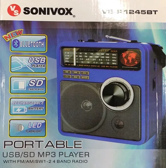 RADIO SONIVOX C/USB/MP3/RECARREG VS-R1245BT