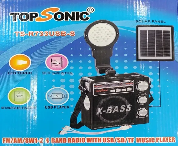 RADIO TOPSONIC C/USB/SD/CR/RECARREG TS-R733USB-S