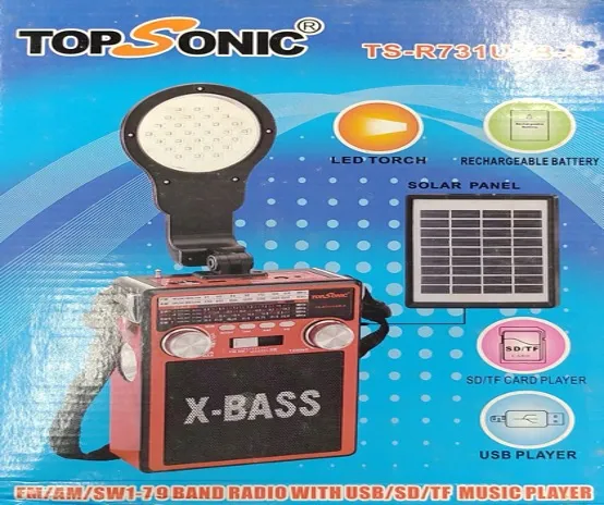 RADIO TOPSONIC C/USB/SD/CR/RECARREG TS-R731USB-S