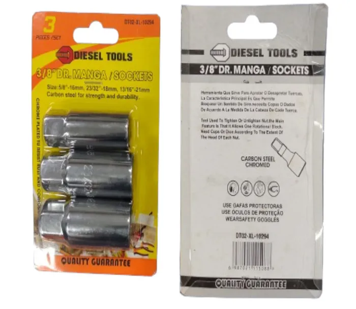 SOQUETE DISEL TOOLS C/03PCS DT-02-XL-10294
