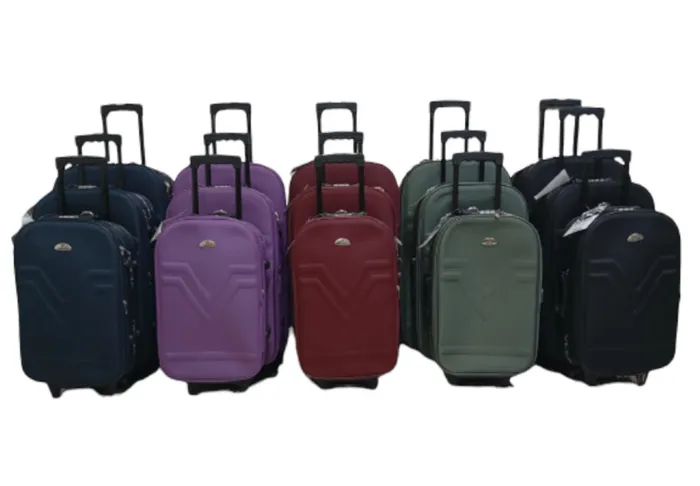 MALA KIT C/03PCS - POLIESTER - 10KG, 23KG & 28KG DELTA DL-846 C/04RODAS GIRATORIA (20"/24"/28")