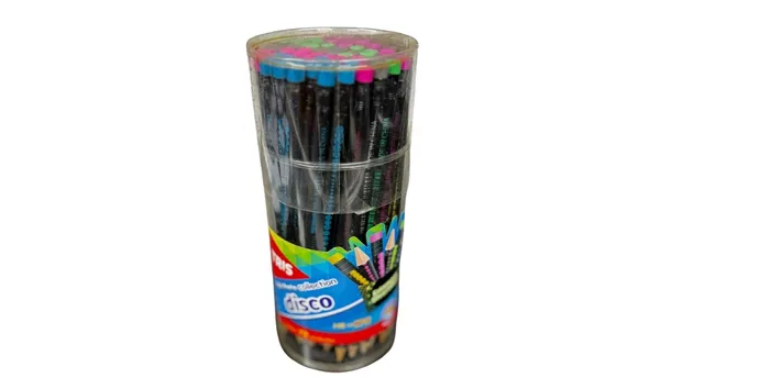 LAPIS TRIS COLLECTION DISCO HB POTE PVC C/72PCS
