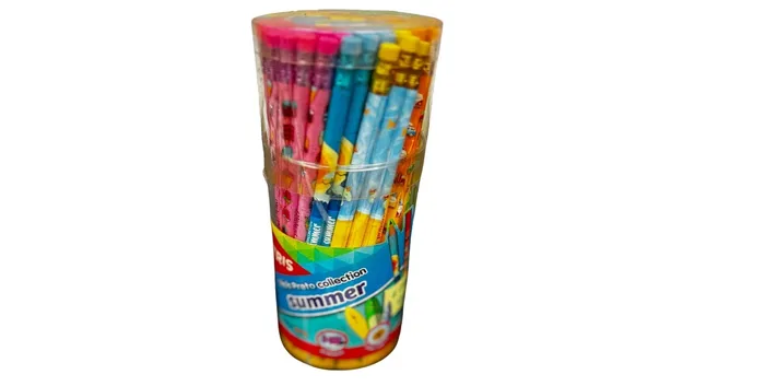 LAPIS TRIS COLLECTION SUMMER HB POTE PVC C/72PCS