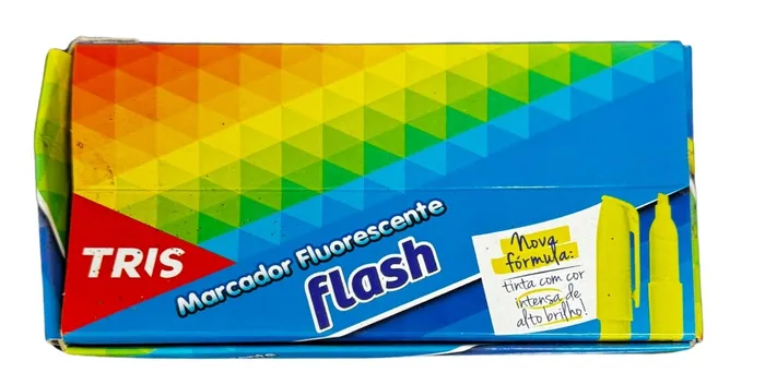 MARCA TEXTO TRIS FLASH AMARELO CX C/12PCS