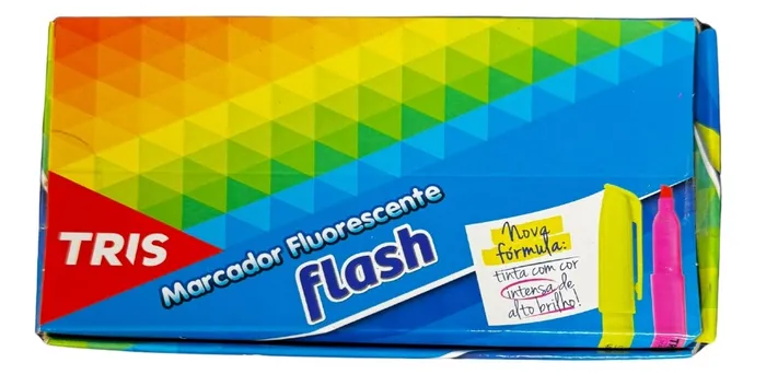 MARCA TEXTO TRIS FLASH 4CORES CX C/12PCS