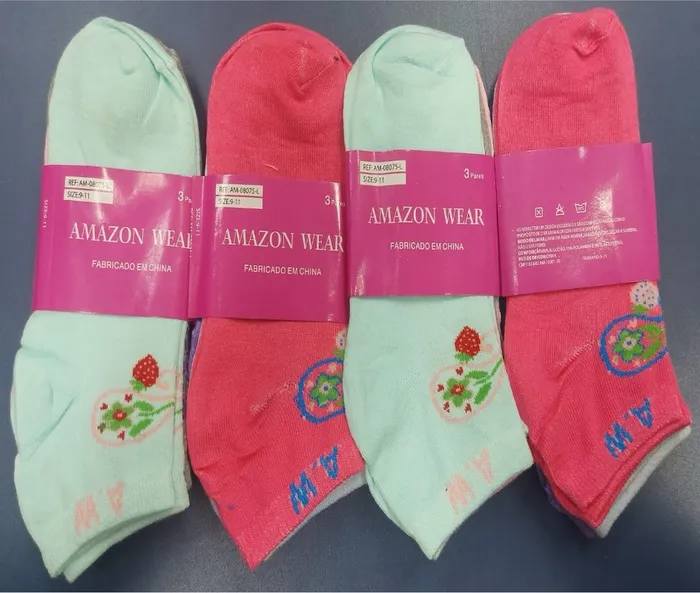 MEIA FEM.ADULTO AMAZON WEAR AM-08075-L