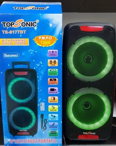 RADIO TOPSONIC C/USB/CR/MIC/RECARREG TS-9177BT