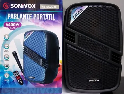 RADIO SONIVOX C/USB/CR/MIC/RECARREG VS-SS2228