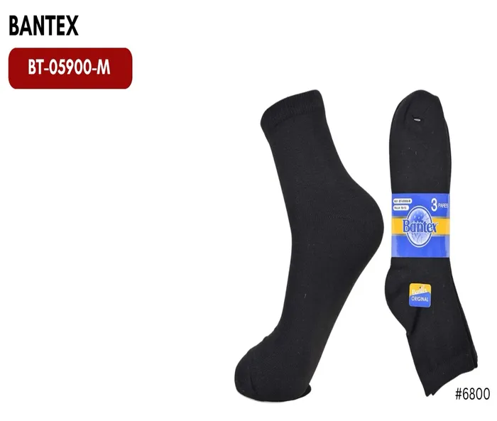 MEIA MASC.ADULTO BANTEX BT-05900-M PRETO