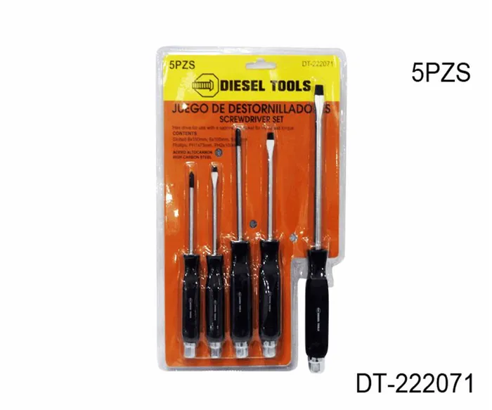 CHAVE FENDA DISEL TOOL C/05PCS (03 FENDA /02 PHILIPS) DT-222071