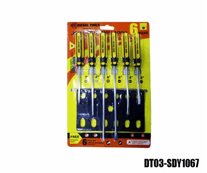 CHAVE FENDA DISEL TOOL C/06PCS (03 FENDA /03 PHILIPS) DT03-SDY1067