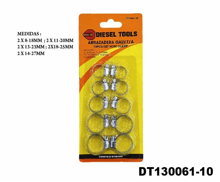 ABRACADEIRA METAL DISEL TOOL C/10PCS DT130061-10
