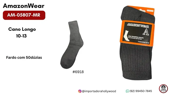 MEIA MASC.ADULTO AMAZON WEAR AM-05807-MR