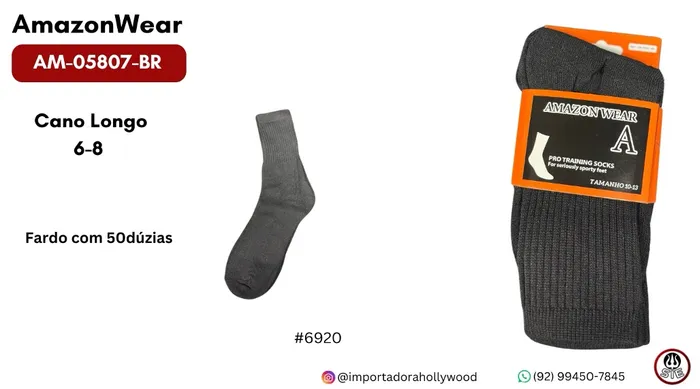 MEIA MASC.JUVENIL AMAZON WEAR AM-05807-BR