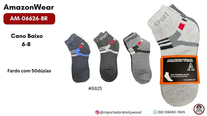 MEIA MASC.JUVENIL AMAZON WEAR AM-06626-BR
