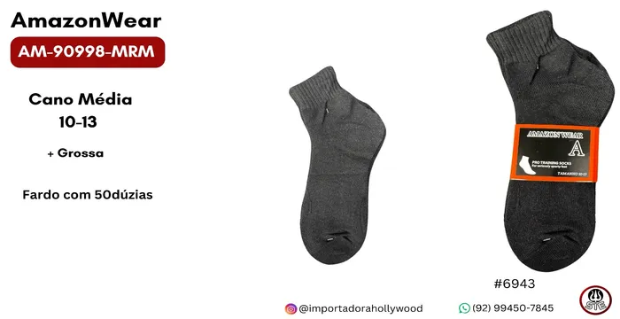 MEIA MASC.ADULTO AMAZON WEAR AM-90998-MRM