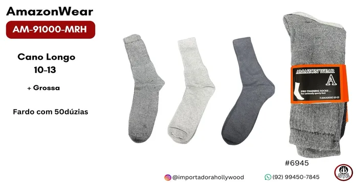 MEIA MASC.ADULTO AMAZON WEAR AM-91000-MRH