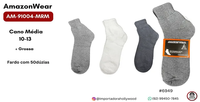 MEIA MASC.ADULTO AMAZON WEAR AM-91004-MRM