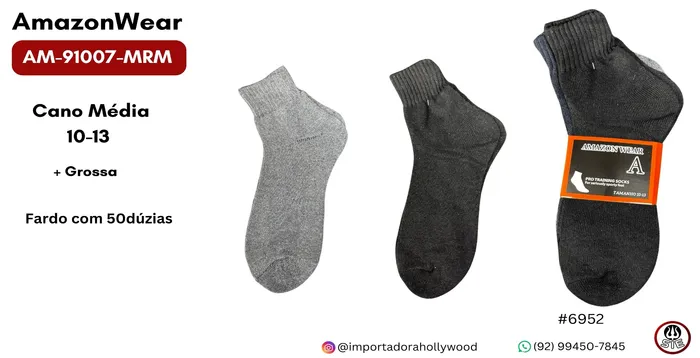 MEIA MASC.ADULTO AMAZON WEAR AM-91007-MRM