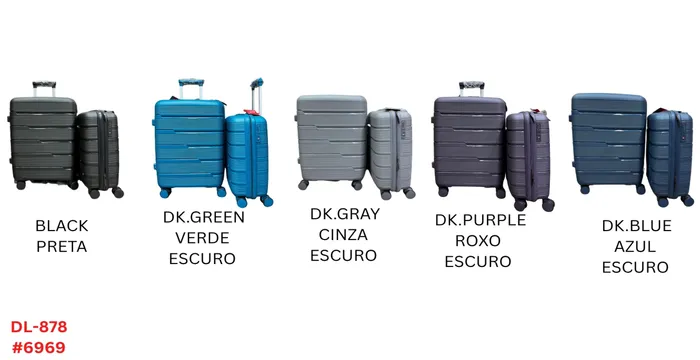 MALA KIT C/02PCS - POLIPROPILENO - 10KG & 23KG DELTA DL-878-2 C/08RODAS GIRATORIA (20"/24")
