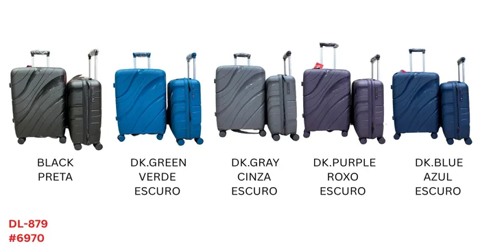 MALA KIT C/02PCS - POLIPROPILENO - 10KG & 23KG DELTA DL-879-2 C/08RODAS GIRATORIA (20"/24")