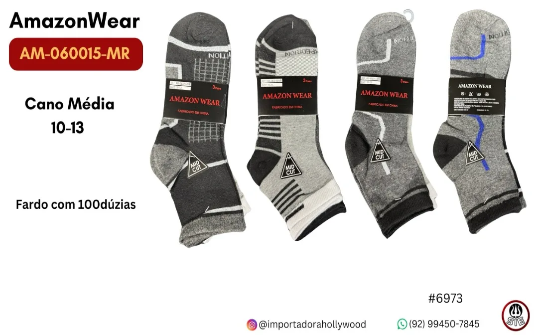 MEIA MASC.ADULTO AMAZON WEAR AM-060015-MR
