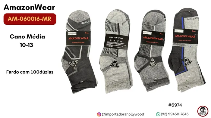 MEIA MASC.ADULTO AMAZON WEAR AM-060016-MR