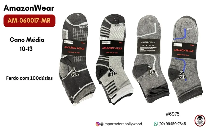 MEIA MASC.ADULTO AMAZON WEAR AM-060017-MR