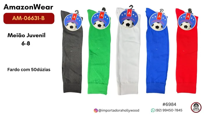 MEIAO MASC.JUVENIL AMAZON WEAR AM-06631-B