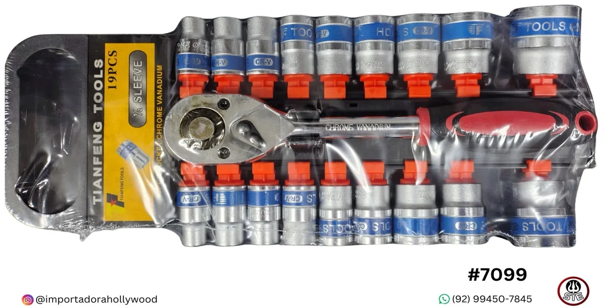 RATCHET TIANFENG 1/2 C/SOQUETE C/19PCS 13756-26