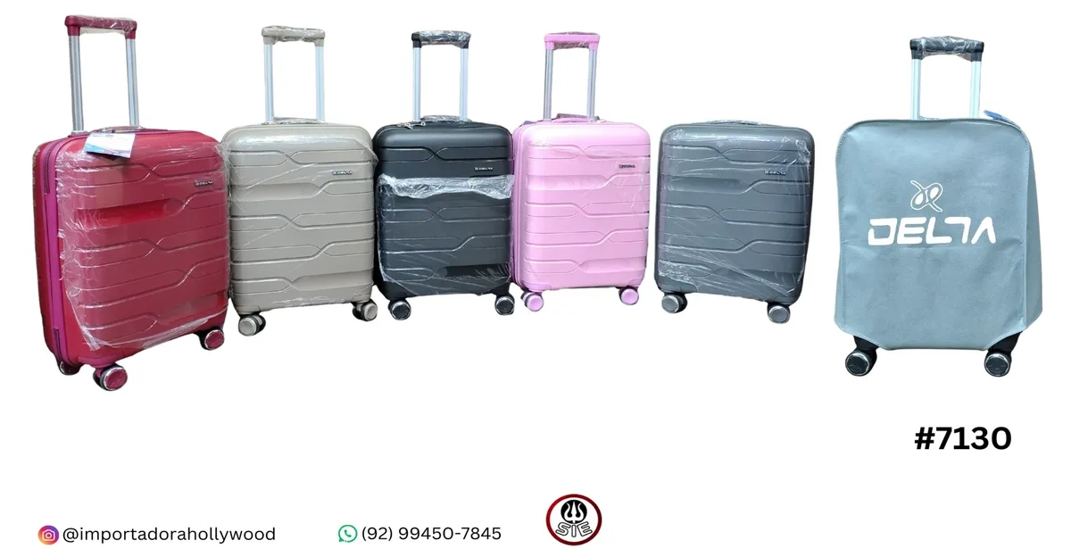 MALA 10KG - POLIPROPILENO DELTA DL-890-1 C/08RODAS GIRATORIA C/CAPA (20)